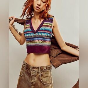 FREE PEOPLE Women’s Sleeveless Sweater Vest Sz XS New
